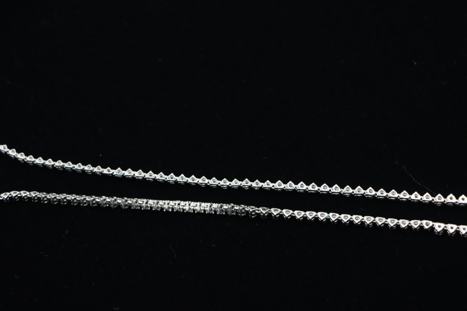 14K White Gold Diamond Necklace 2