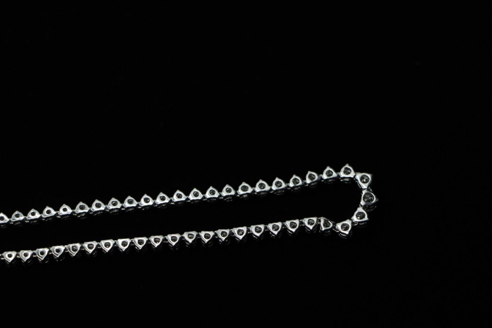 14K White Gold Diamond Necklace 3
