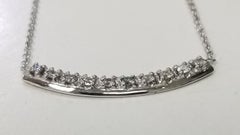 14k White Gold Diamond Necklace "Smile"