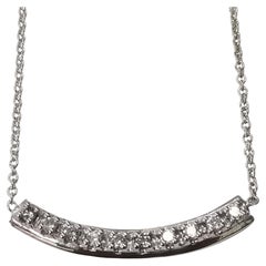 14k White Gold Diamond Necklace "Smile"
