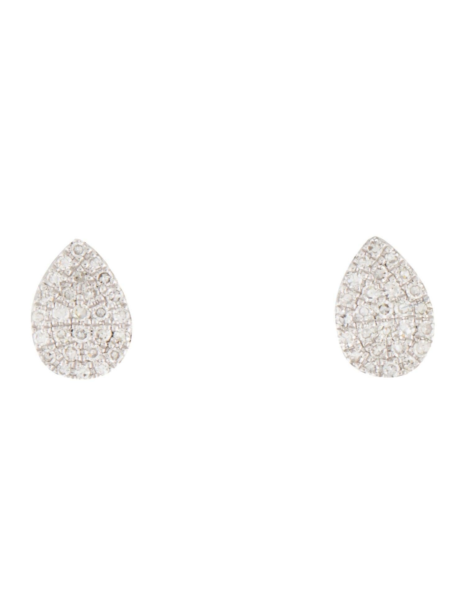 Quality Earrings Set: Made from real 14k gold and white sparkling diamonds approximately 0.18 ct. Certified diamonds, available in pink, white, and yellow, - Measurment 0.25