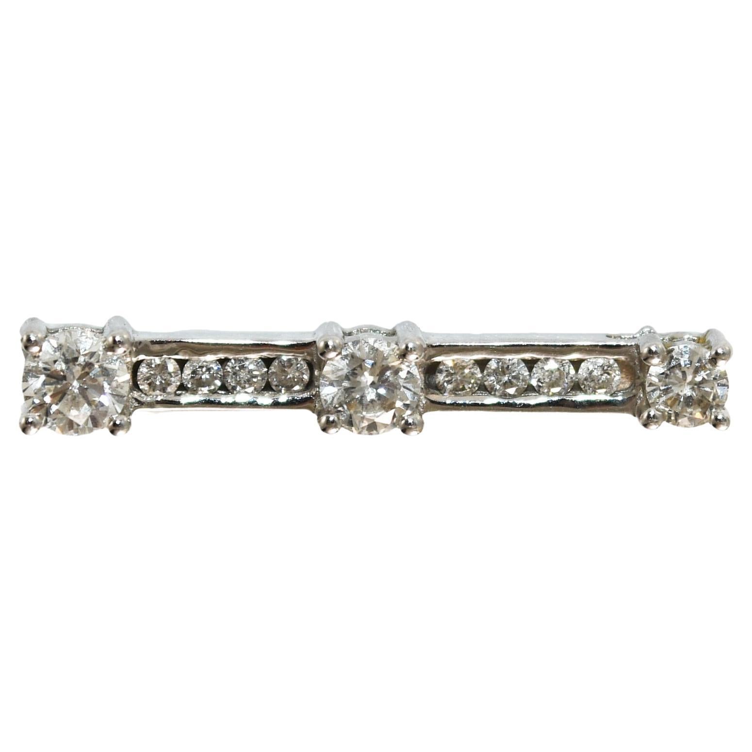 Ciondolo con diamante in oro bianco 14K 0,40ct