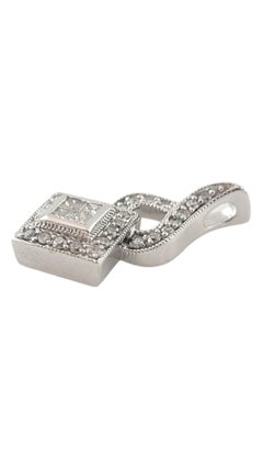 14K White Gold Diamond Pendant #16325