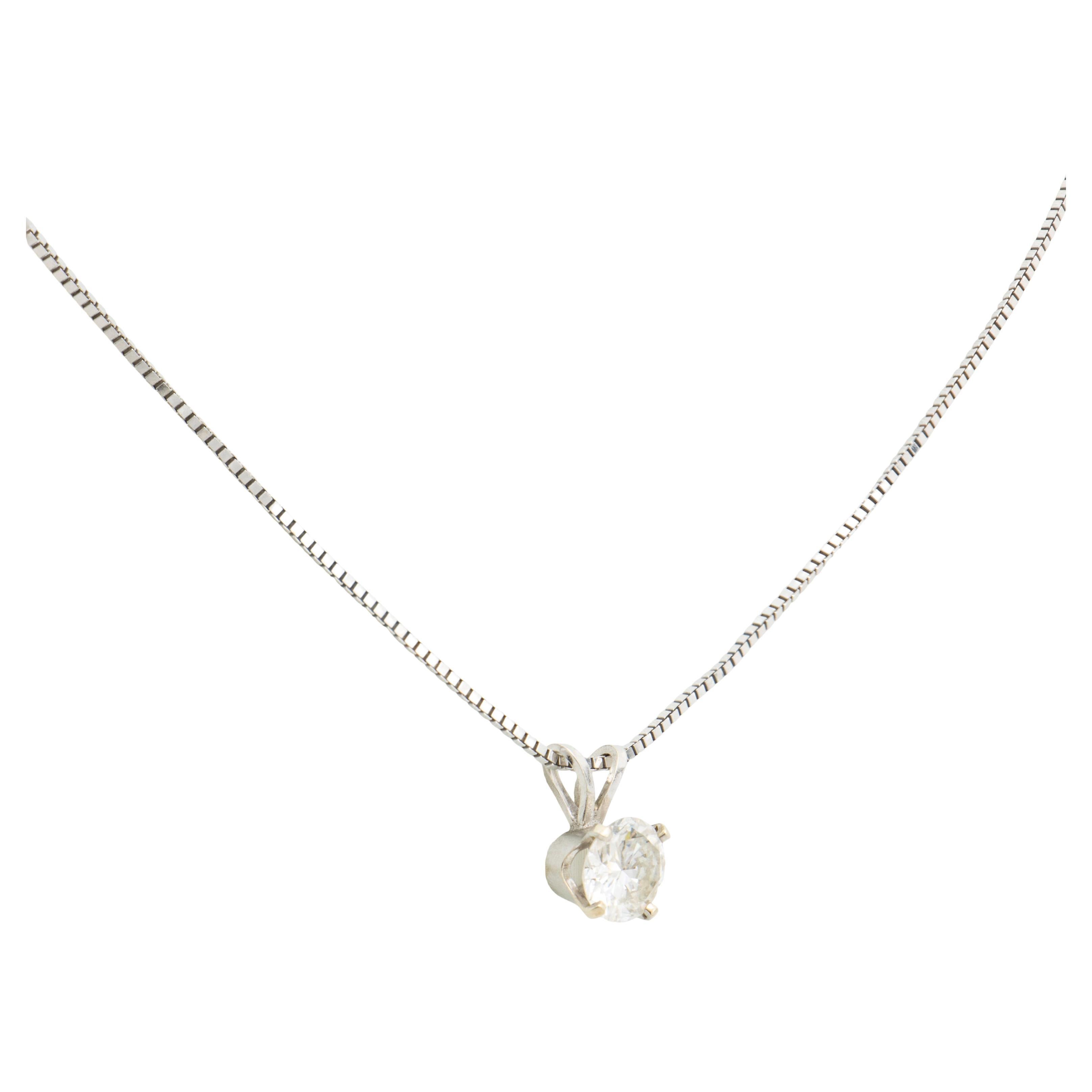 Collana Eleg con ciondolo a strati in oro bianco 14k con diamanti in vendita