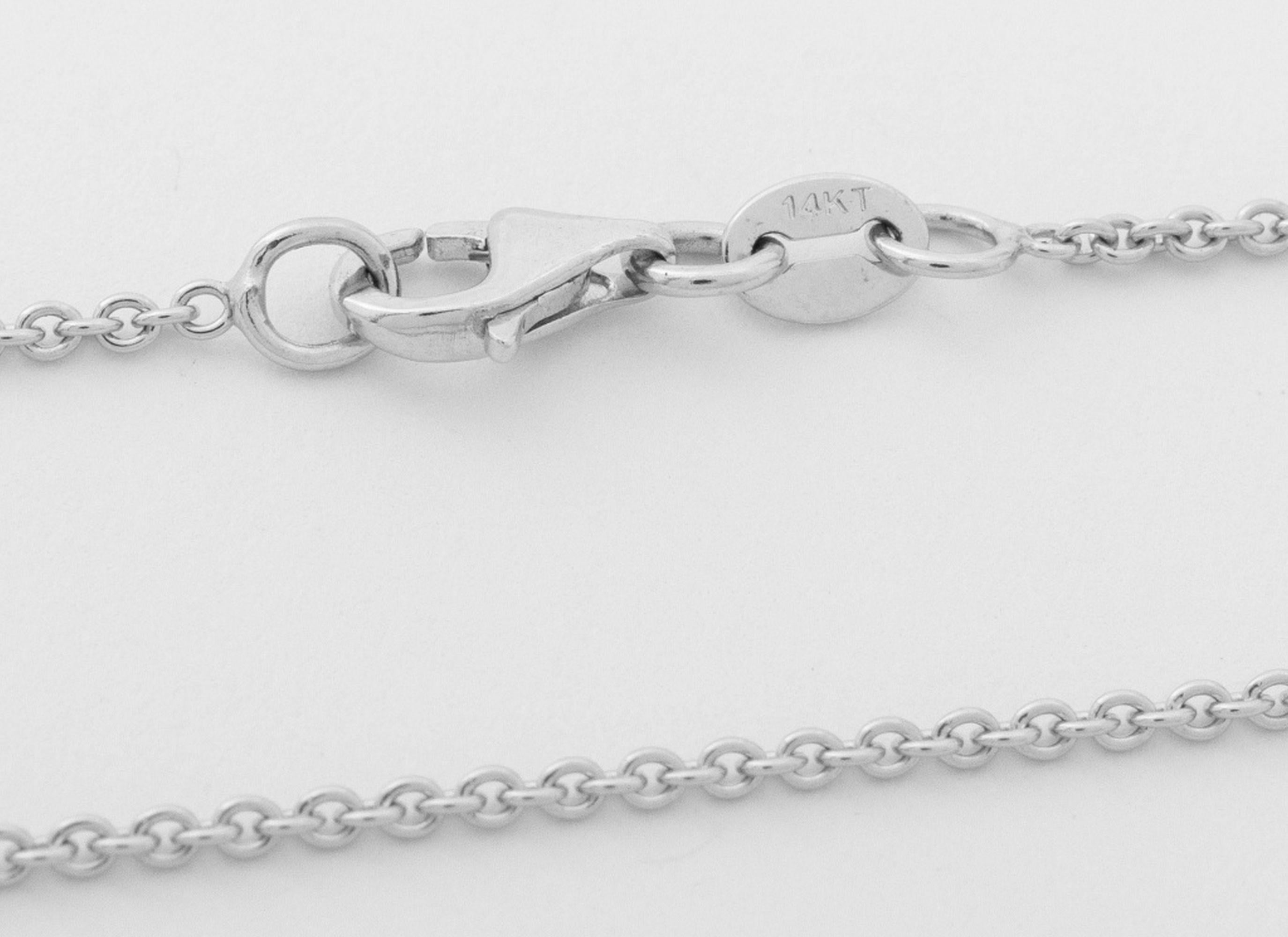 Donna 14K White Gold Diamond Pendant Necklace in vendita