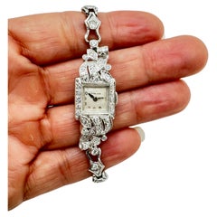 Orologio Hamilton in oro bianco 14k, diamanti e platino