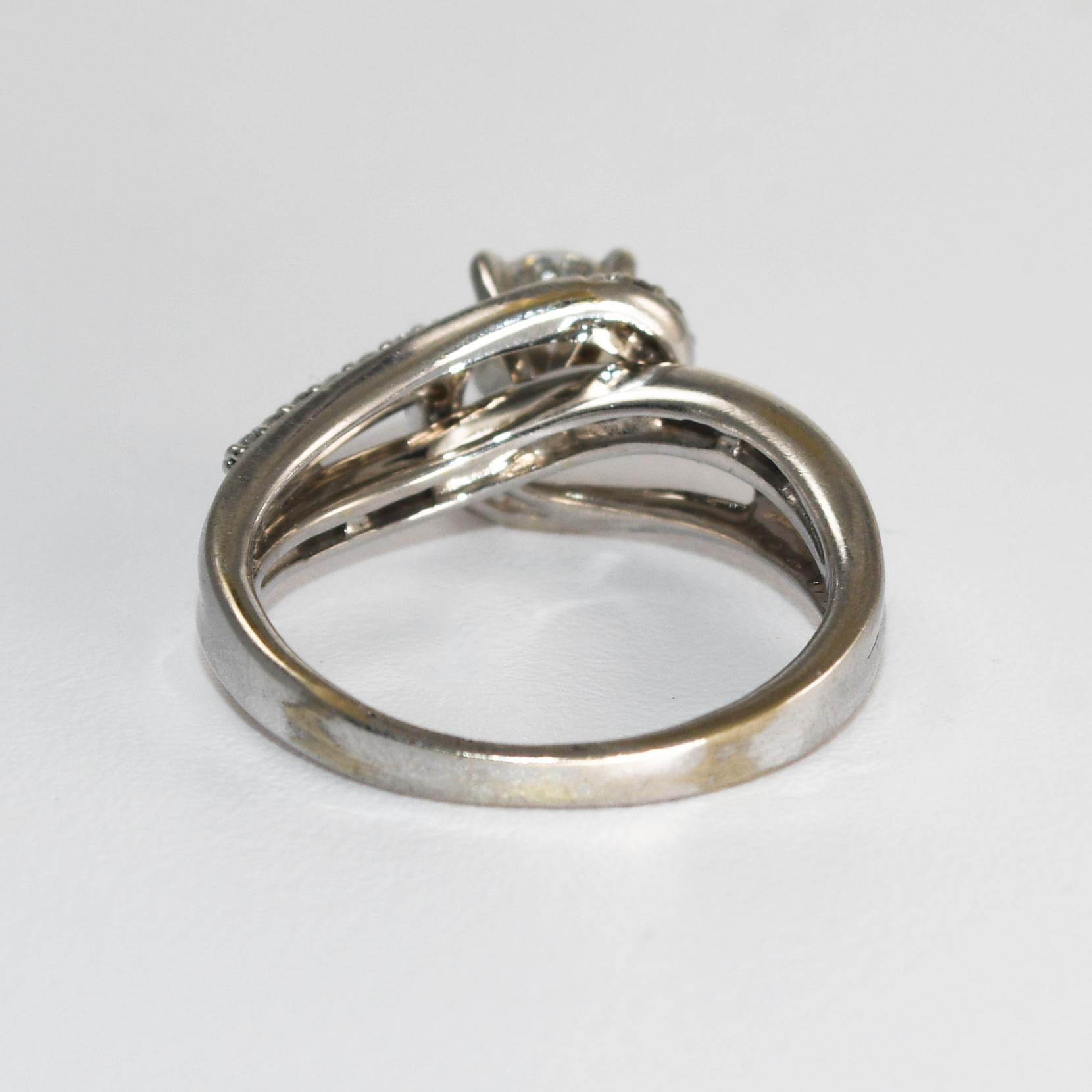 14 Karat Weißgold Diamantring 0,45 Karat im Zustand „Hervorragend“ im Angebot in Laguna Beach, CA