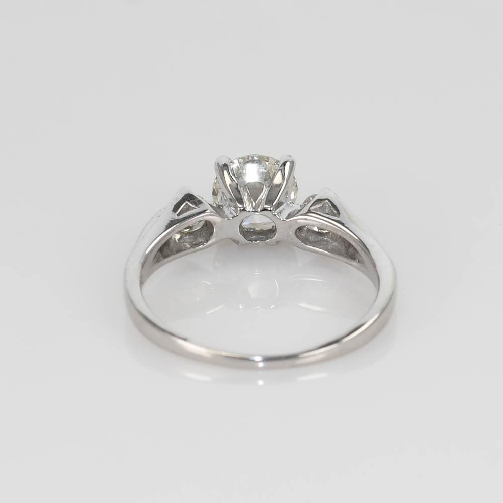 da uomo o donna Anello con diamante in oro bianco 14K 0,75ct in vendita