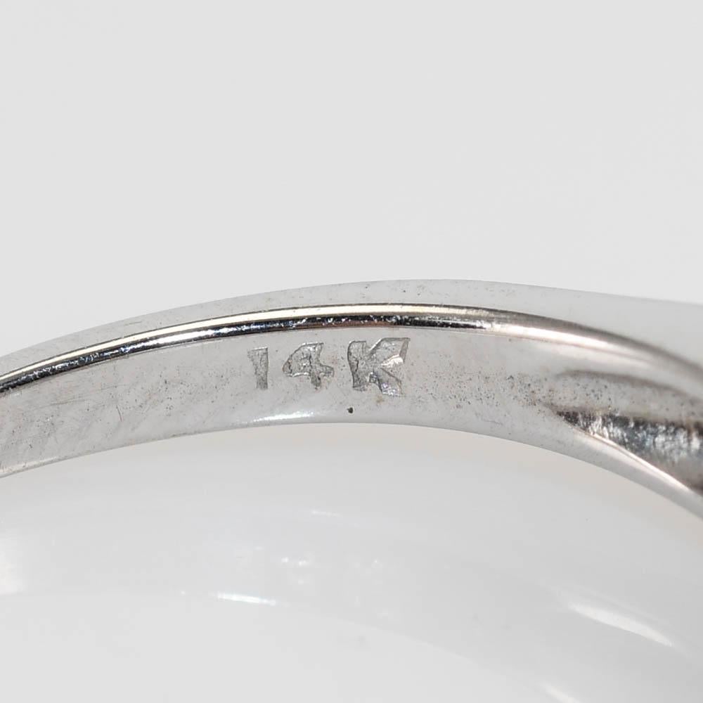 Anello con diamante in oro bianco 14K 0,75ct in vendita 3