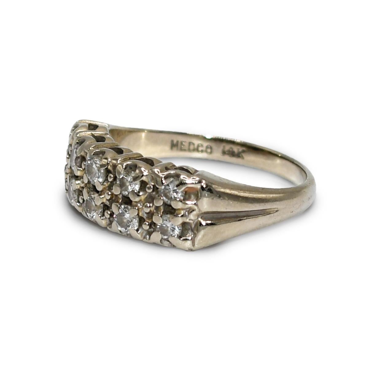14k White Gold Diamond Ring .25tdw, 4gr For Sale 1