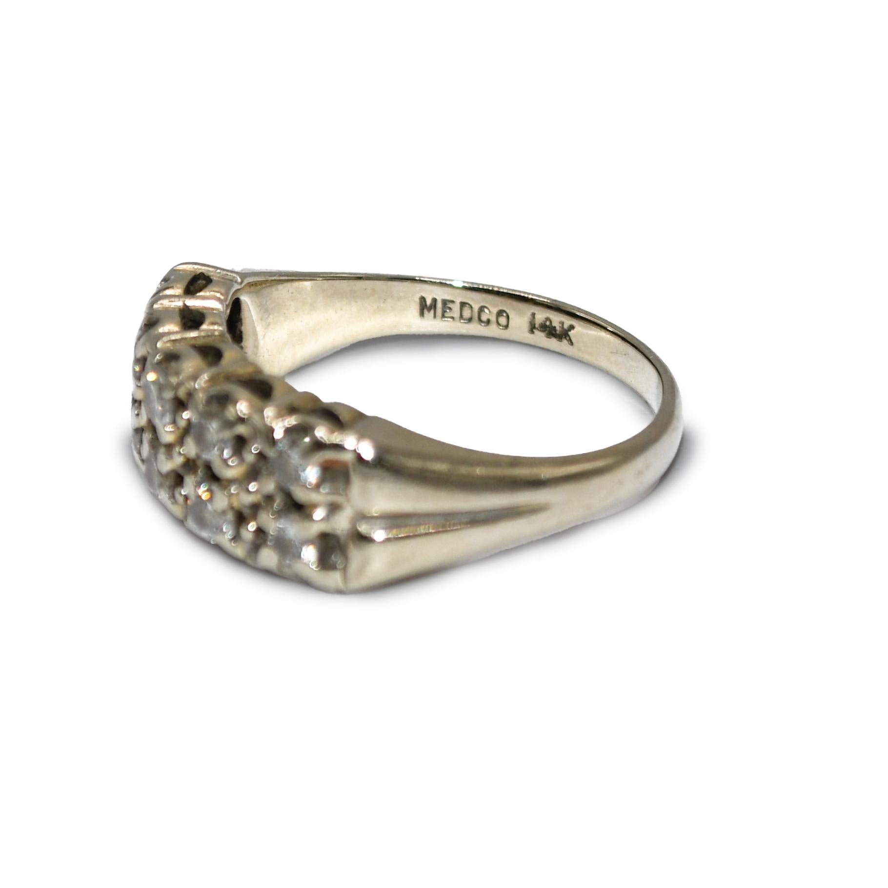 14k White Gold Diamond Ring .25tdw, 4gr For Sale 2