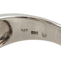 14k White Gold Diamond Ring Band