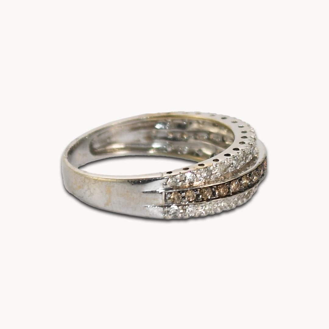 14K White Gold Diamond Ring & Earrings Set 1.35ct 1