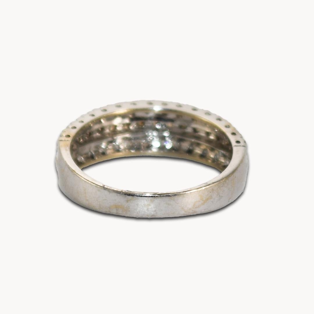 14K White Gold Diamond Ring & Earrings Set 1.35ct For Sale 2