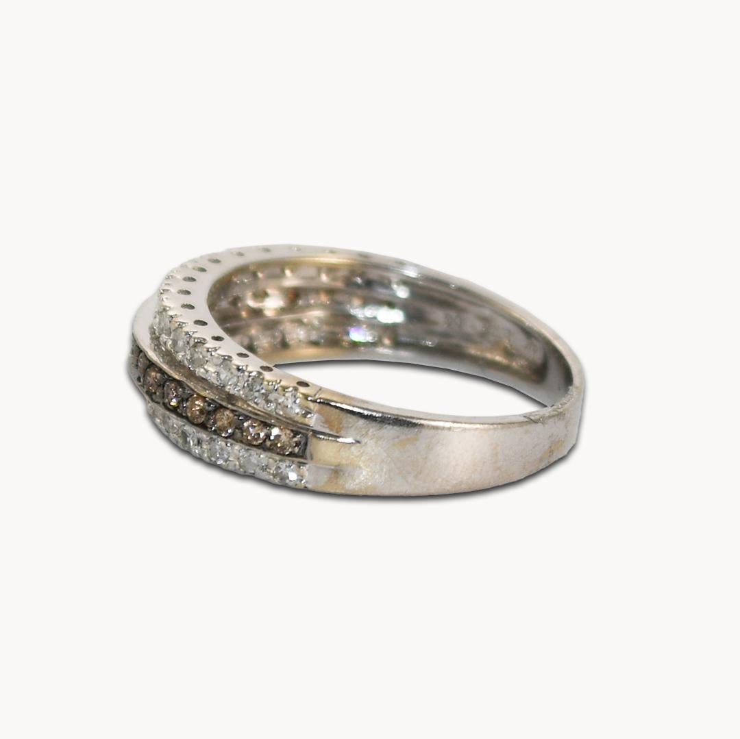 14K White Gold Diamond Ring & Earrings Set 1.35ct For Sale 3