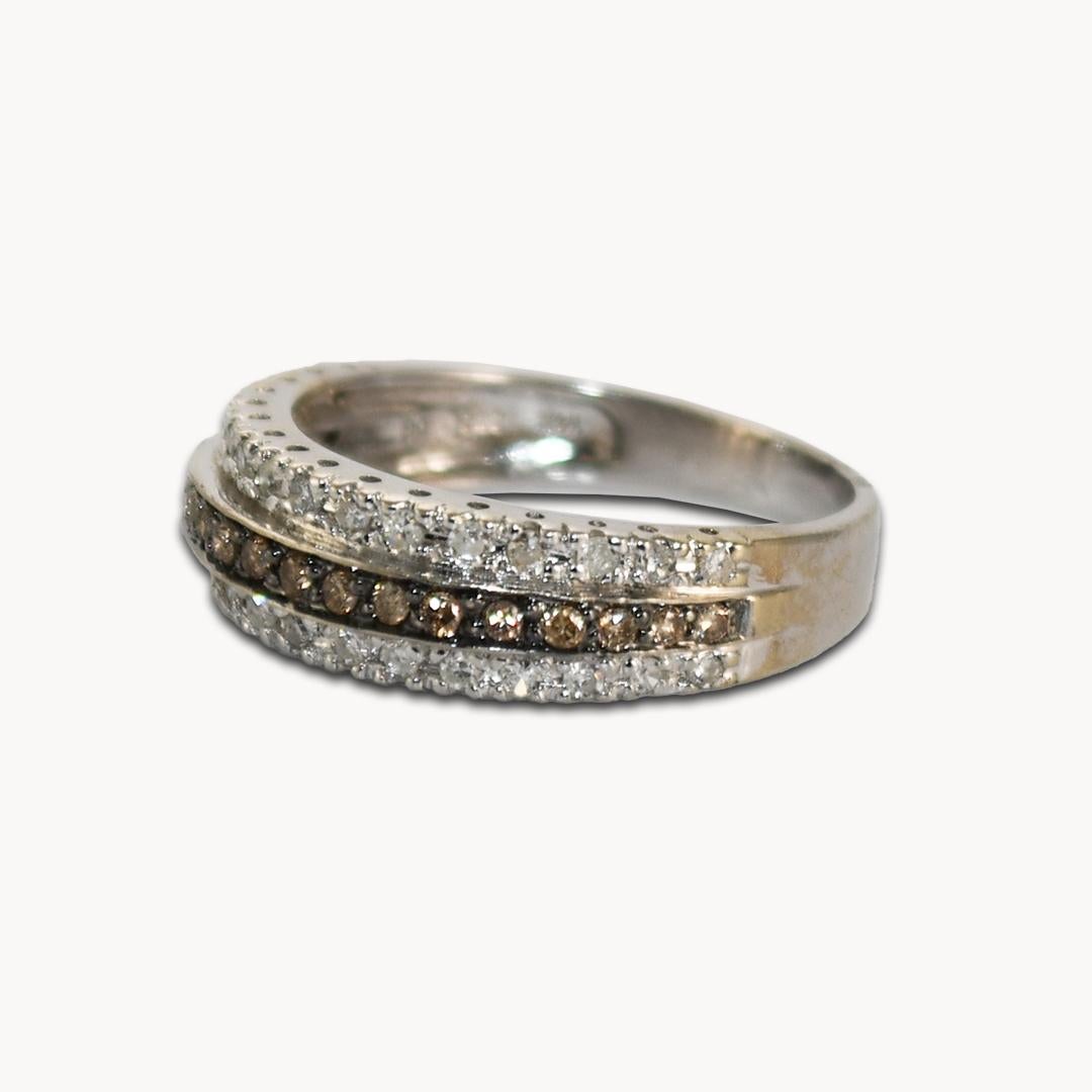 14K White Gold Diamond Ring & Earrings Set 1.35ct For Sale 4