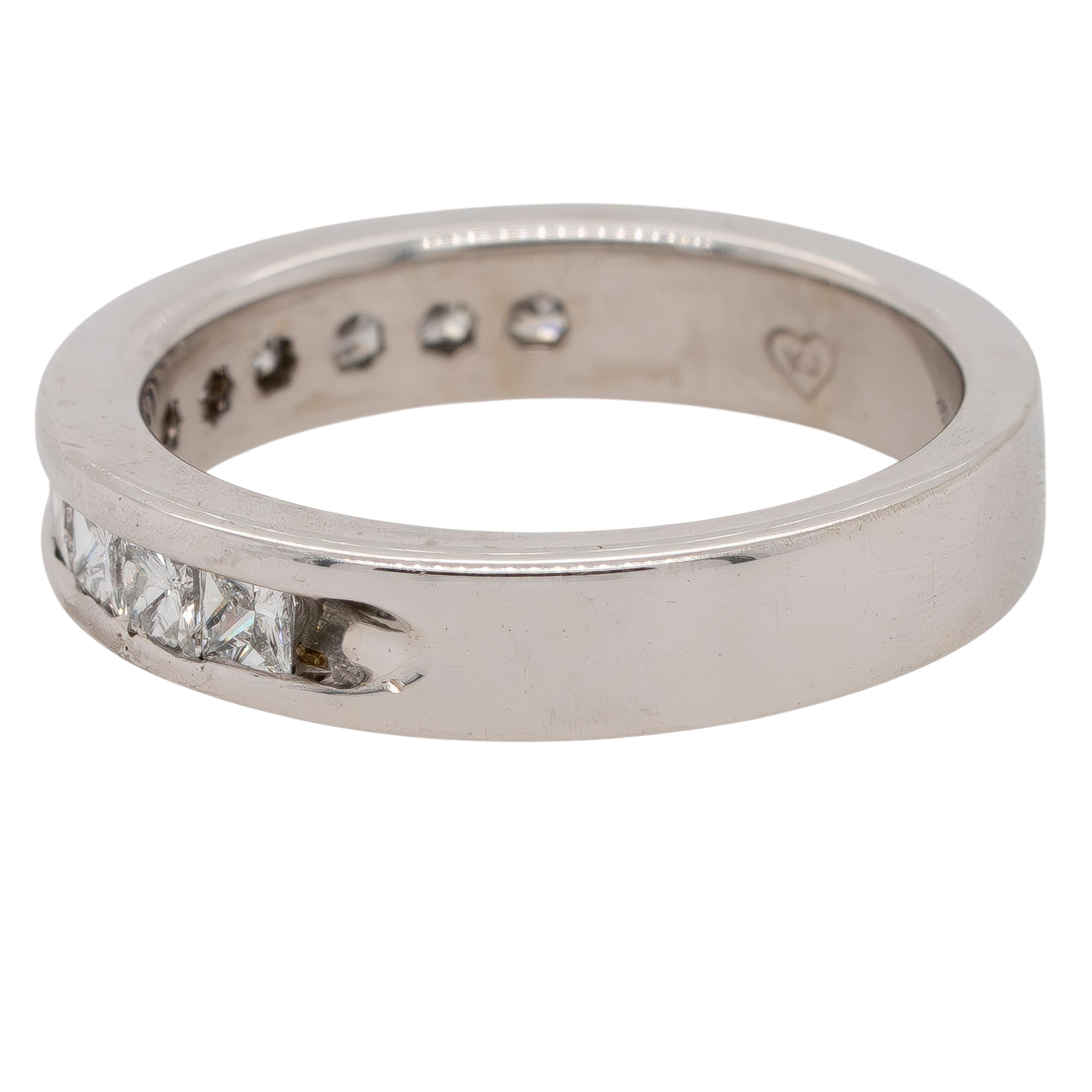 Princess Cut 14K White Gold Diamond Ring For Sale