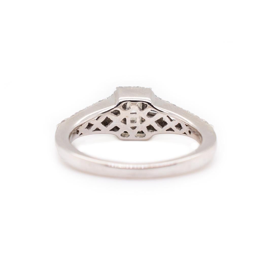 Emerald Cut 14K White Gold Diamond Ring
