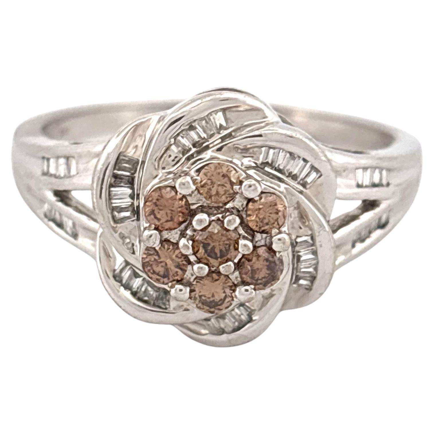 Bague en or blanc 14k avec diamant en vente