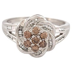 Bague en or blanc 14k avec diamant