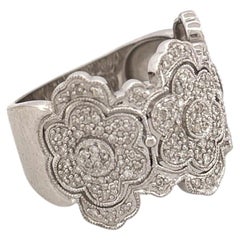 14 Karat Weißgold Diamantring