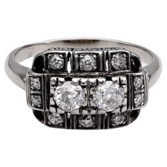 14k White Gold Diamond Ring