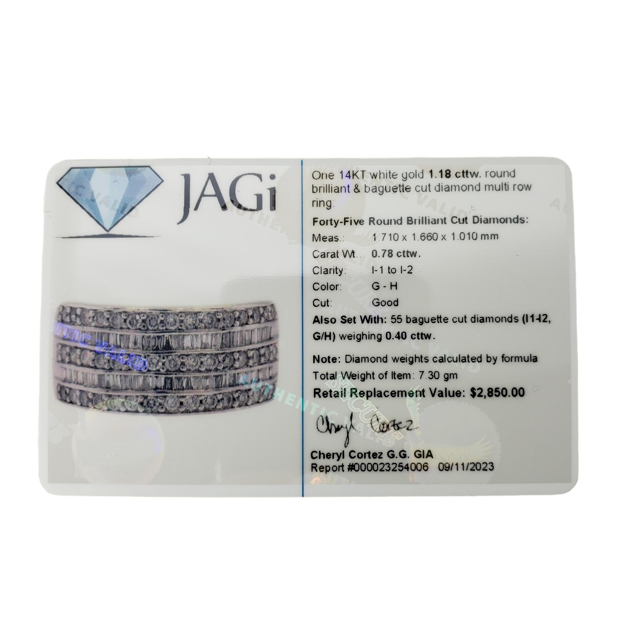  14K White Gold Diamond Ring Size 7 #15375 For Sale 5