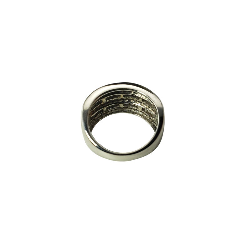Bague En Or Blanc 14 Carats - Taille 7.5 - Occasion à Retoucher (rhodiage)