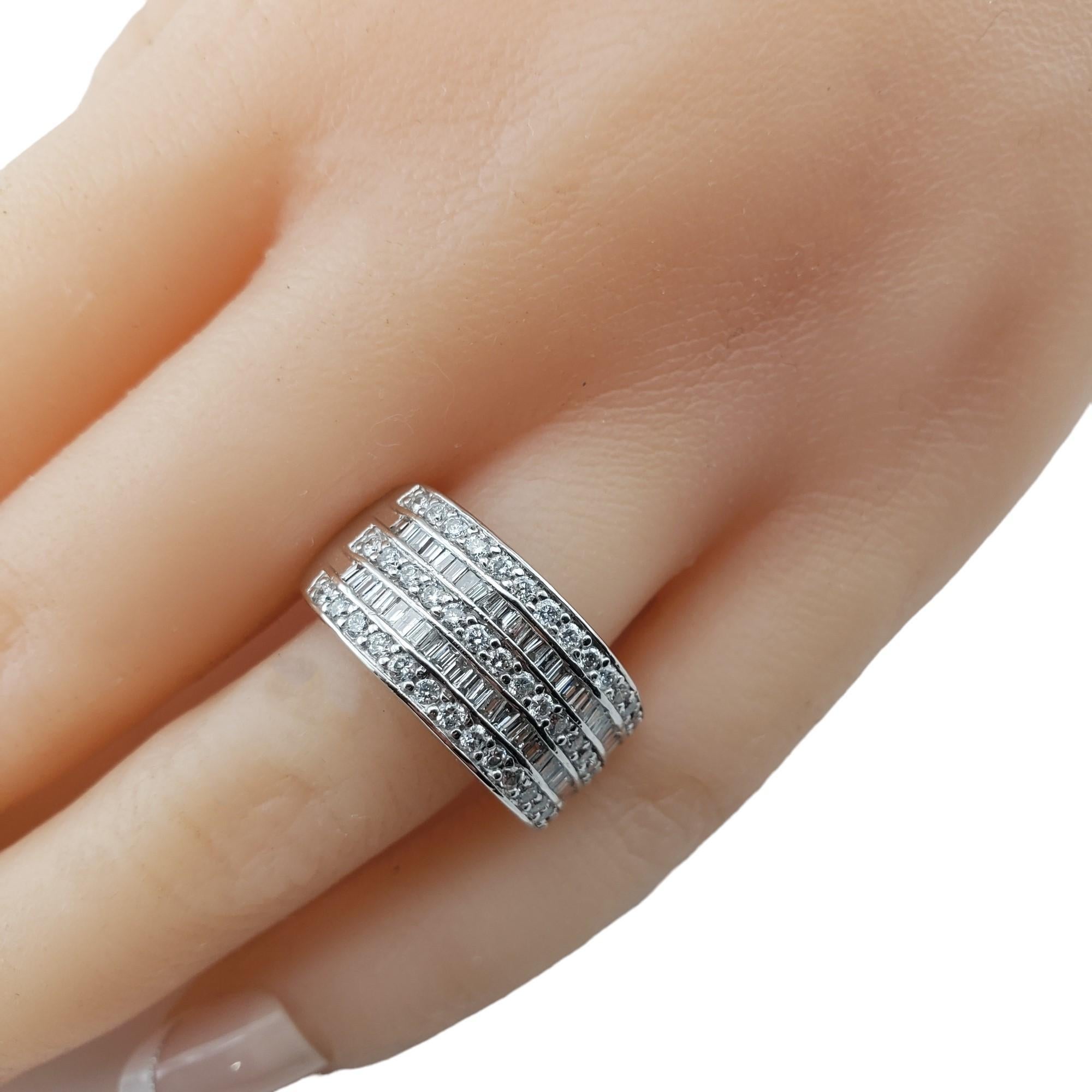 14K White Gold Diamond Ring Size 7 #15375 For Sale 4