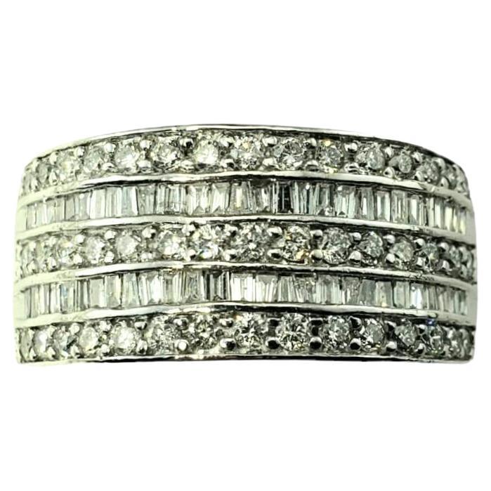  14K White Gold Diamond Ring Size 7 #15375 For Sale