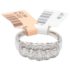14K White Gold & Diamond Ring Size US 7