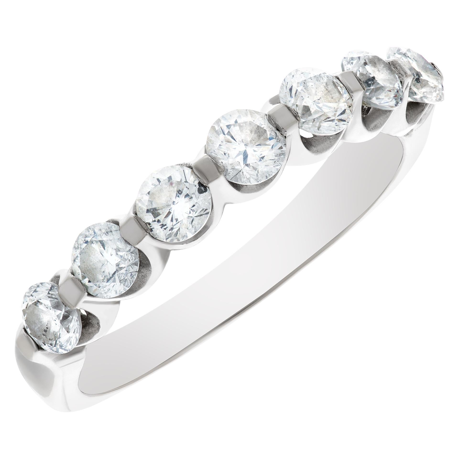 Women's 14k White Gold Diamond Ring with 1.4 Carats in Round Diamonds