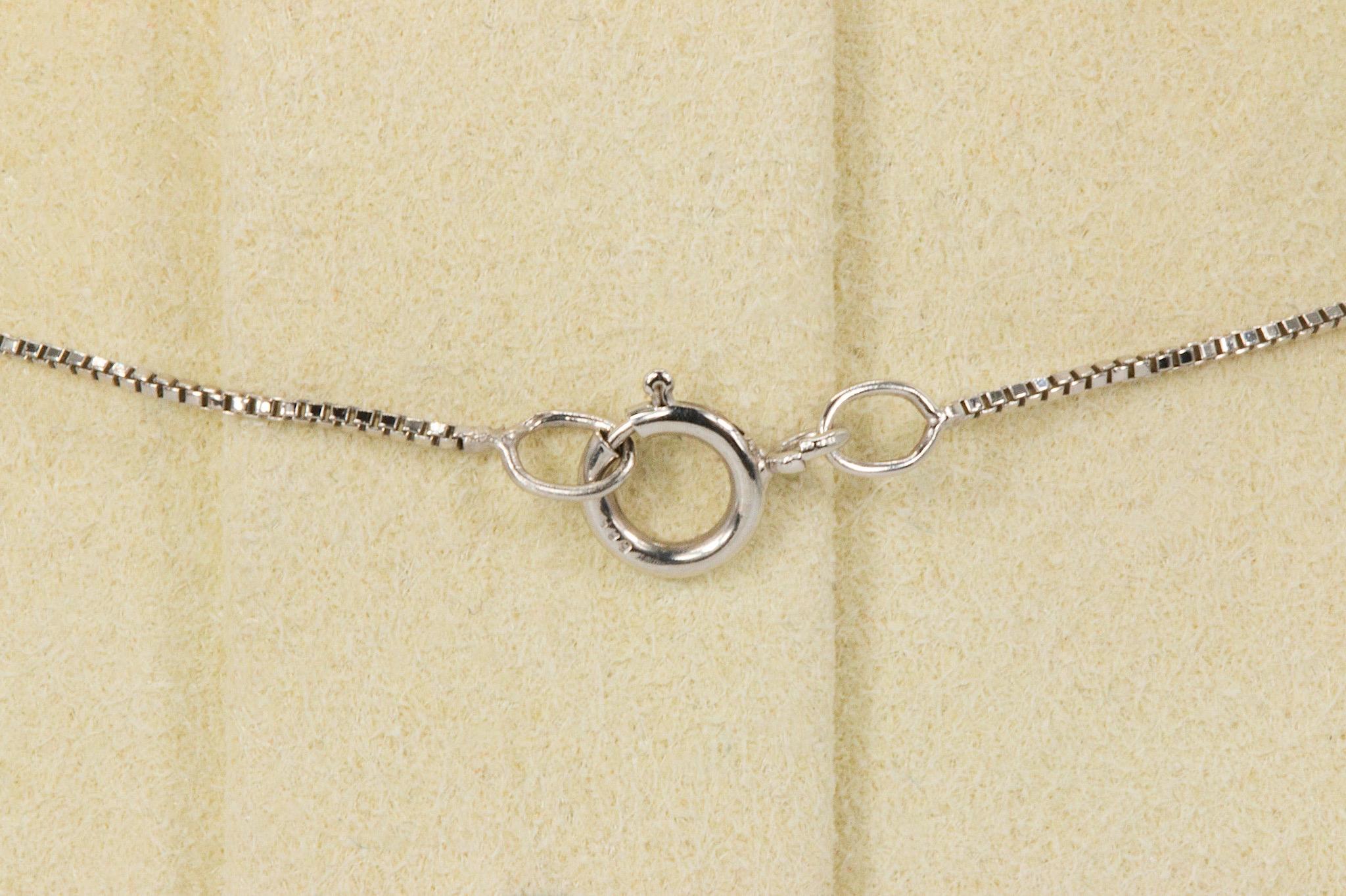 Collana con diamanti e rubini in oro bianco 14k in vendita 3
