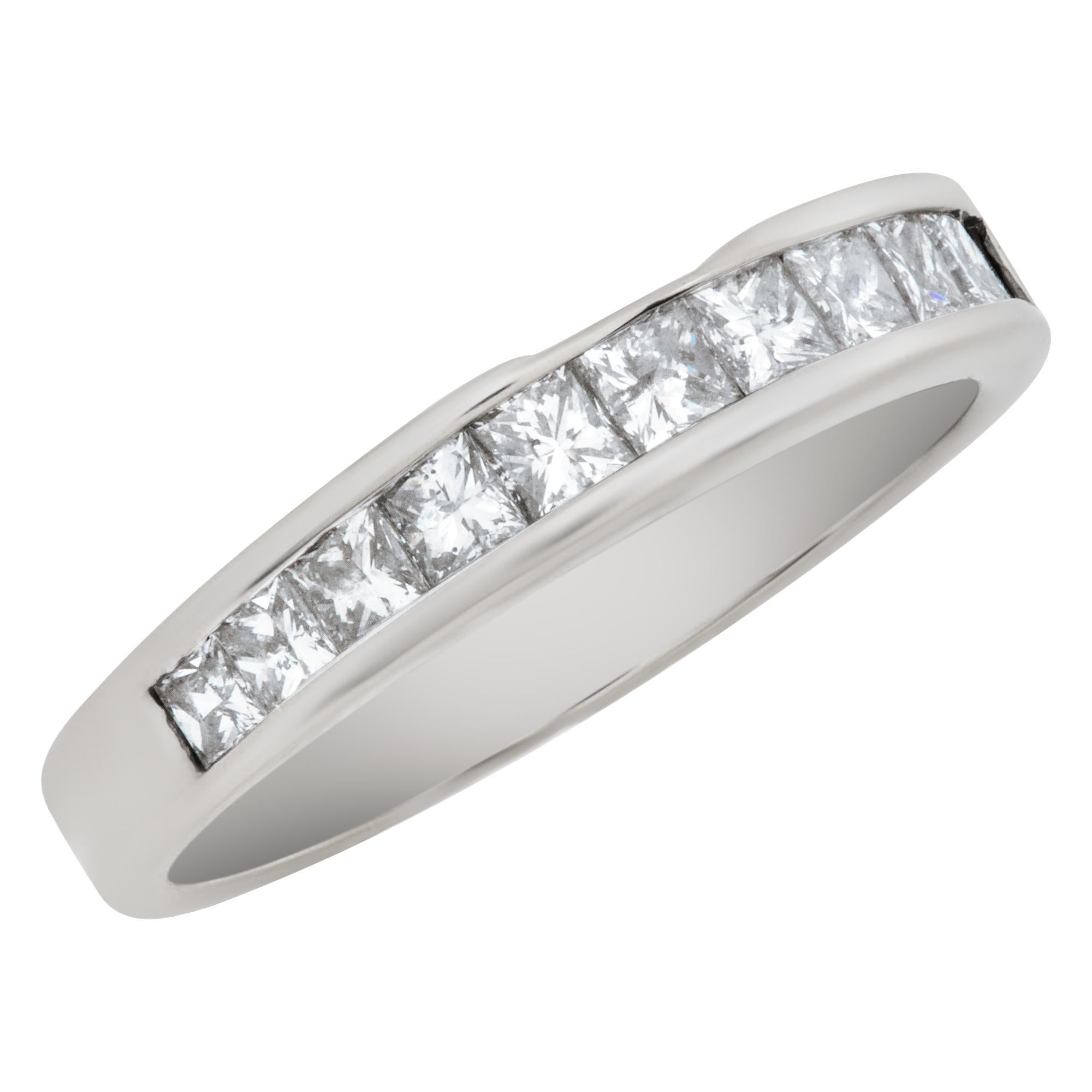 14k Weißgold Diamant Halb-Eternity-Ring und Ring mit app. 1 Karat im Zustand „Hervorragend“ im Angebot in Surfside, FL