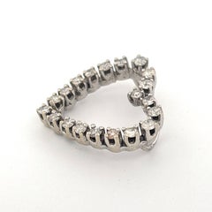 14K White Gold Diamond Slide Pendant 0.80ctw I-J I2
