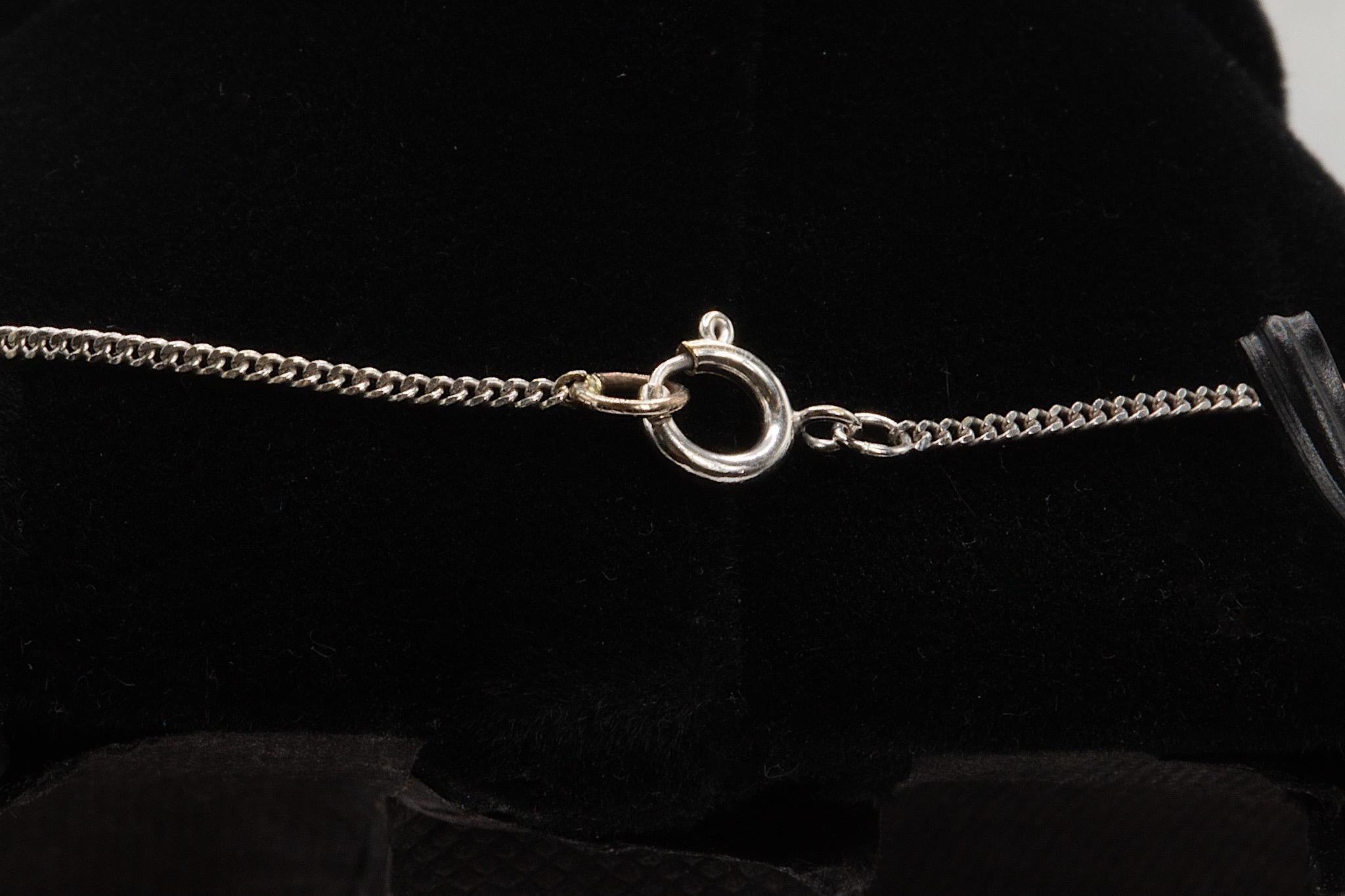 14k Weißgold Diamant-Halskette mit Schneeflocken-Anhänger im Angebot 3