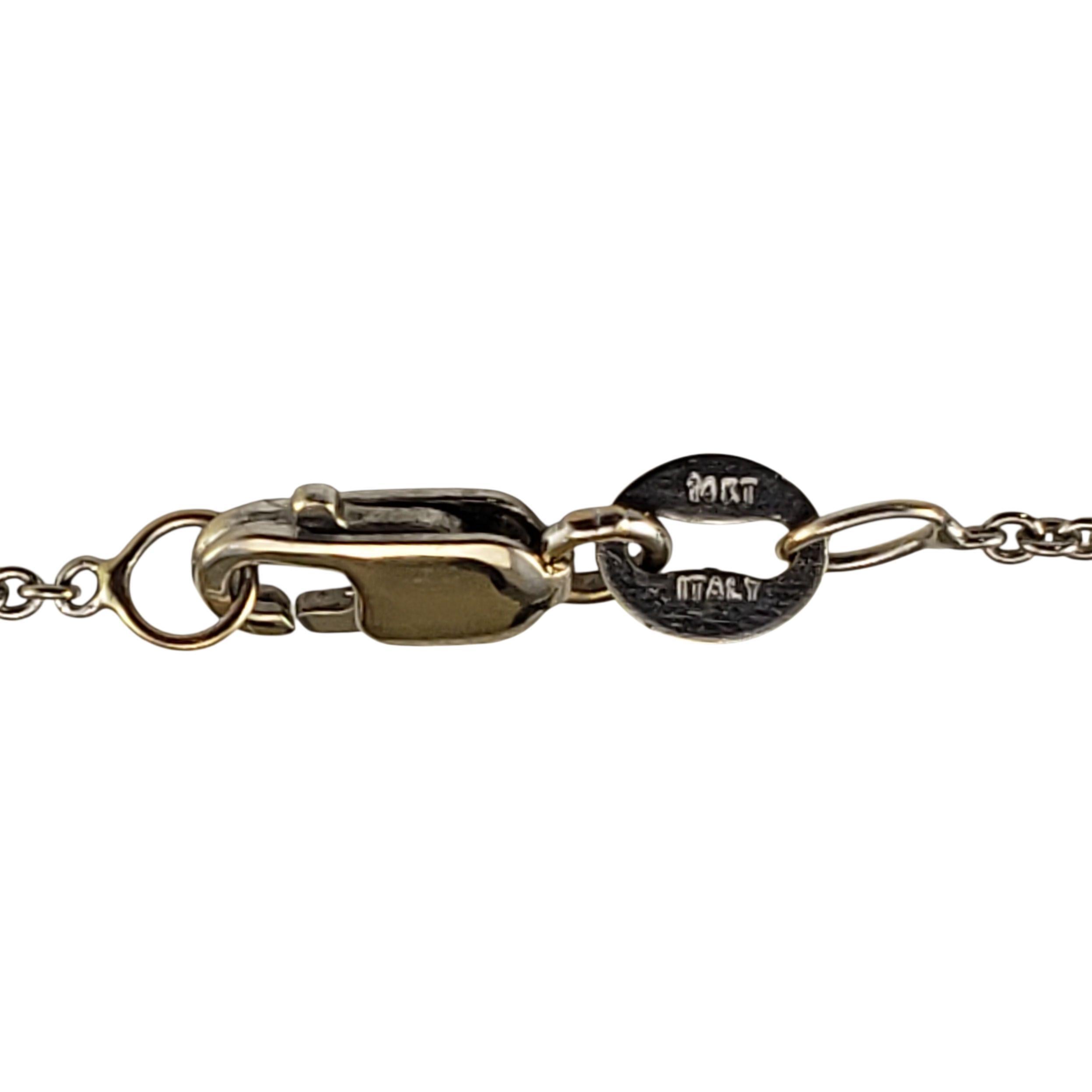 Collana con solitario di diamanti in oro bianco 14K #23031 In condizioni buone in vendita a Washington Depot, CT