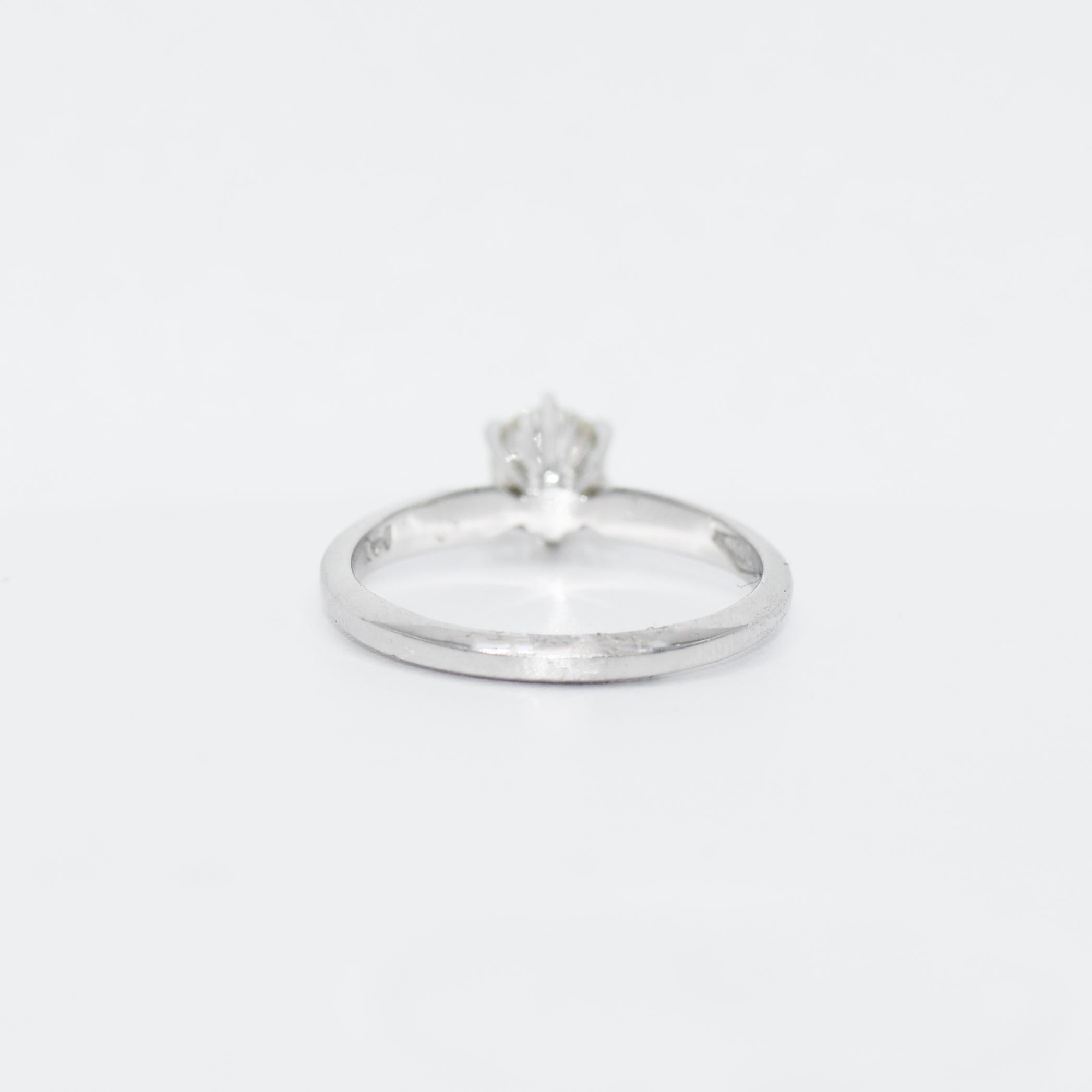 14K Weißgold Diamant Solitär Ring 0,40ct im Zustand „Hervorragend“ im Angebot in Laguna Beach, CA