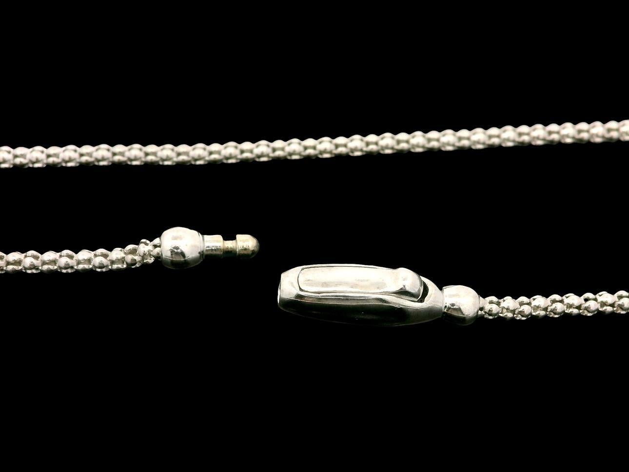 Taille brillant Collier Popcorn en or blanc 14k avec pendentif carré en diamant et goutte réglable Lariat en vente