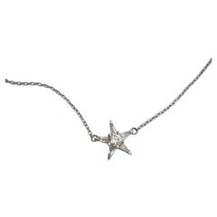14k white gold Diamond "Star" pendant