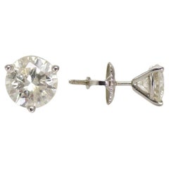 14K White Gold Diamond Stud Earrings 1.51ct