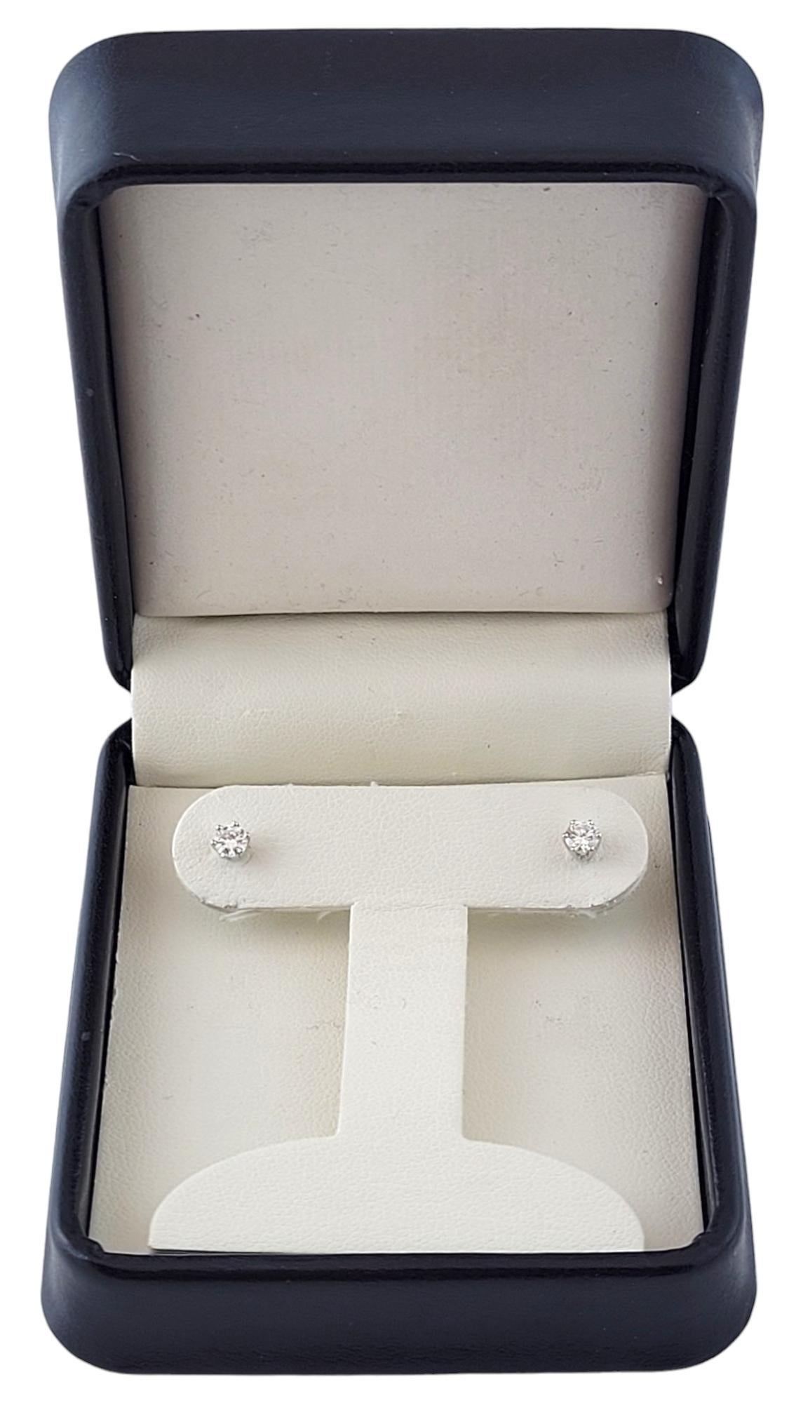 14K White Gold Diamond Stud Earrings #16429 For Sale 1