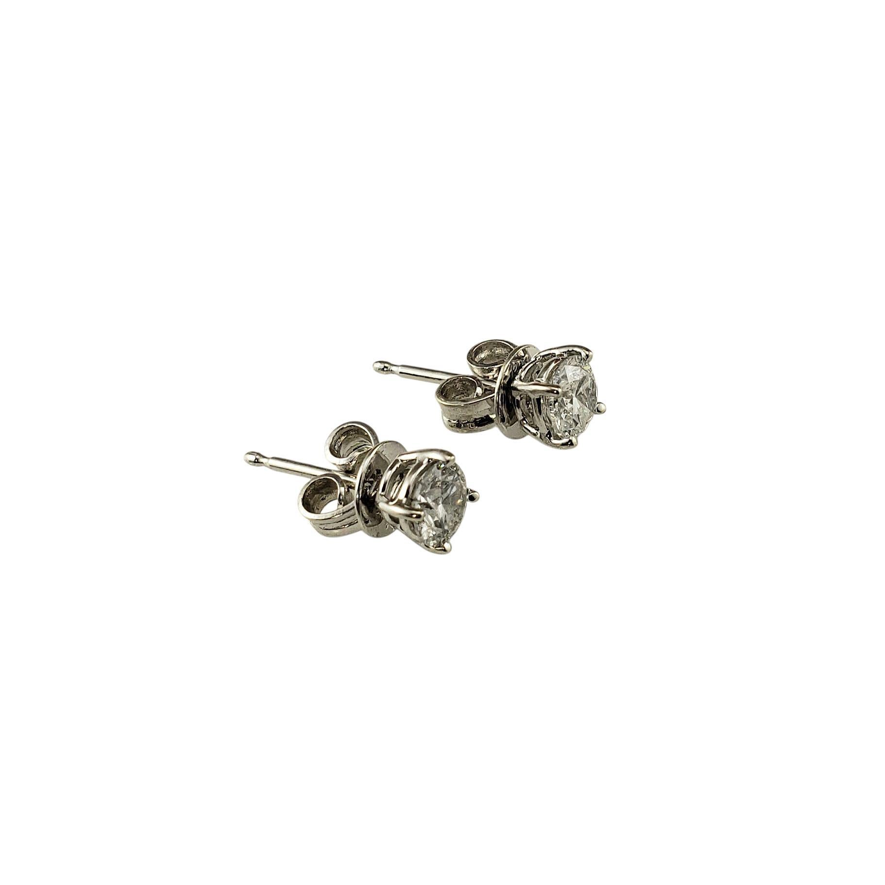 Taglio brillante Orecchini con diamante in oro bianco 14K #23029 in vendita