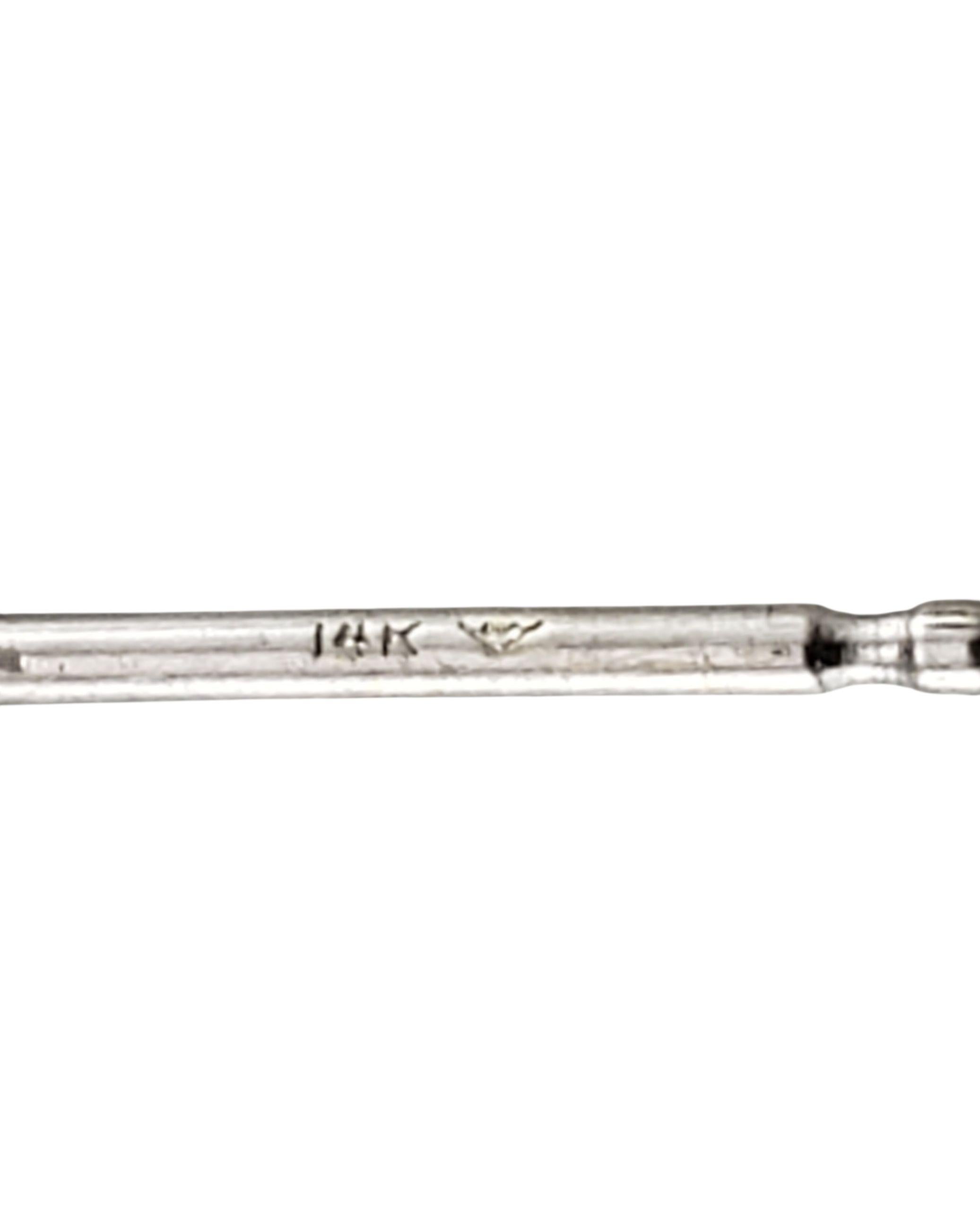 Orecchini con diamante in oro bianco 14K #23029 In condizioni buone in vendita a Washington Depot, CT