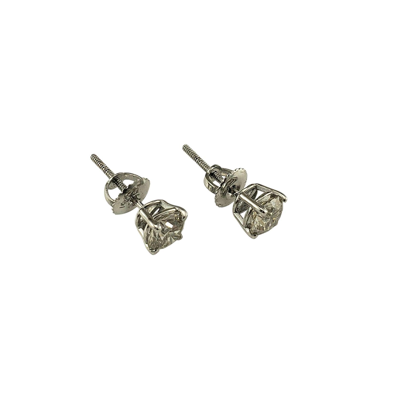 Taglio brillante Orecchini con diamante in oro bianco 14K #23053 in vendita