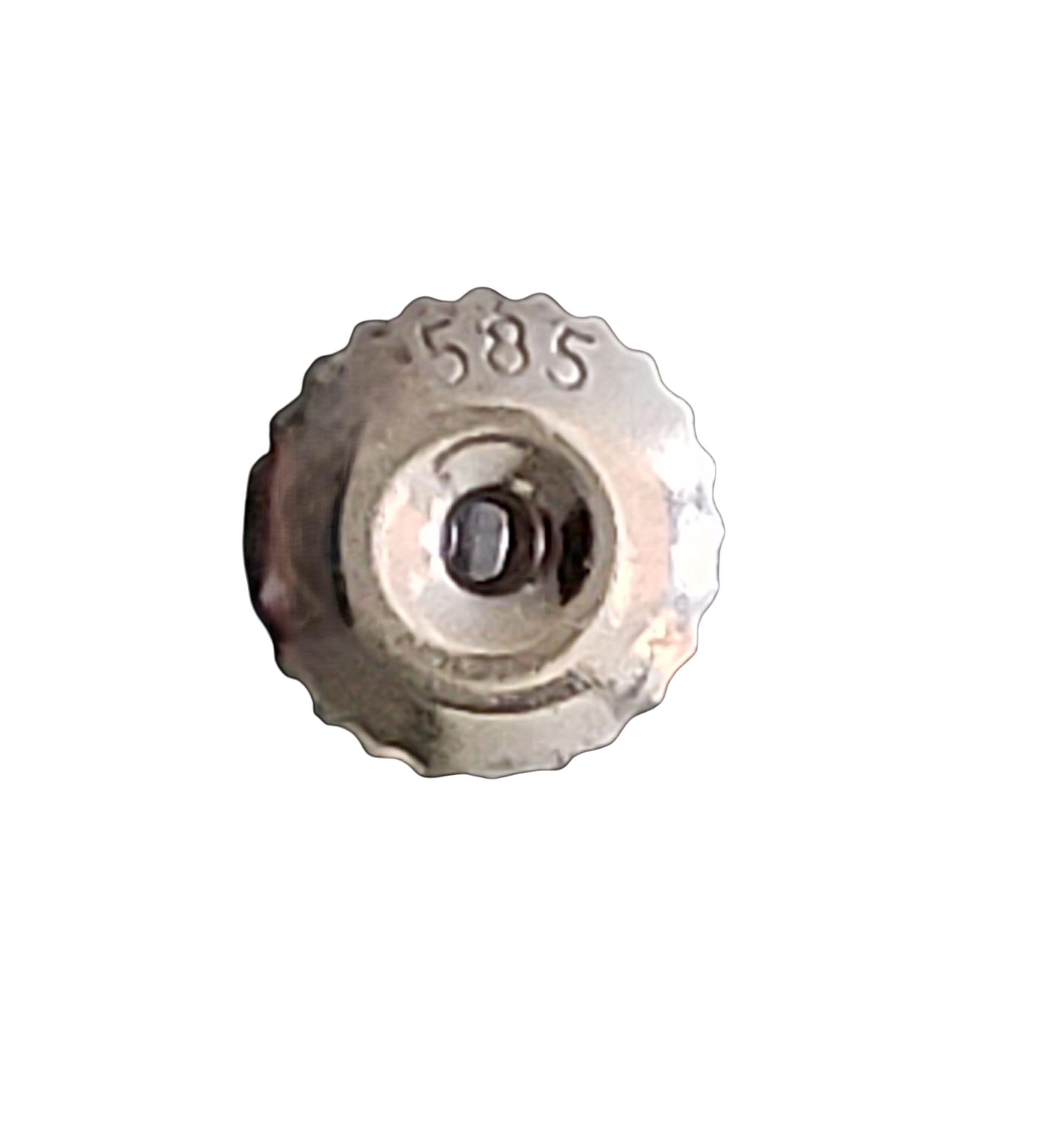 Orecchini con diamante in oro bianco 14K #23053 In condizioni buone in vendita a Washington Depot, CT