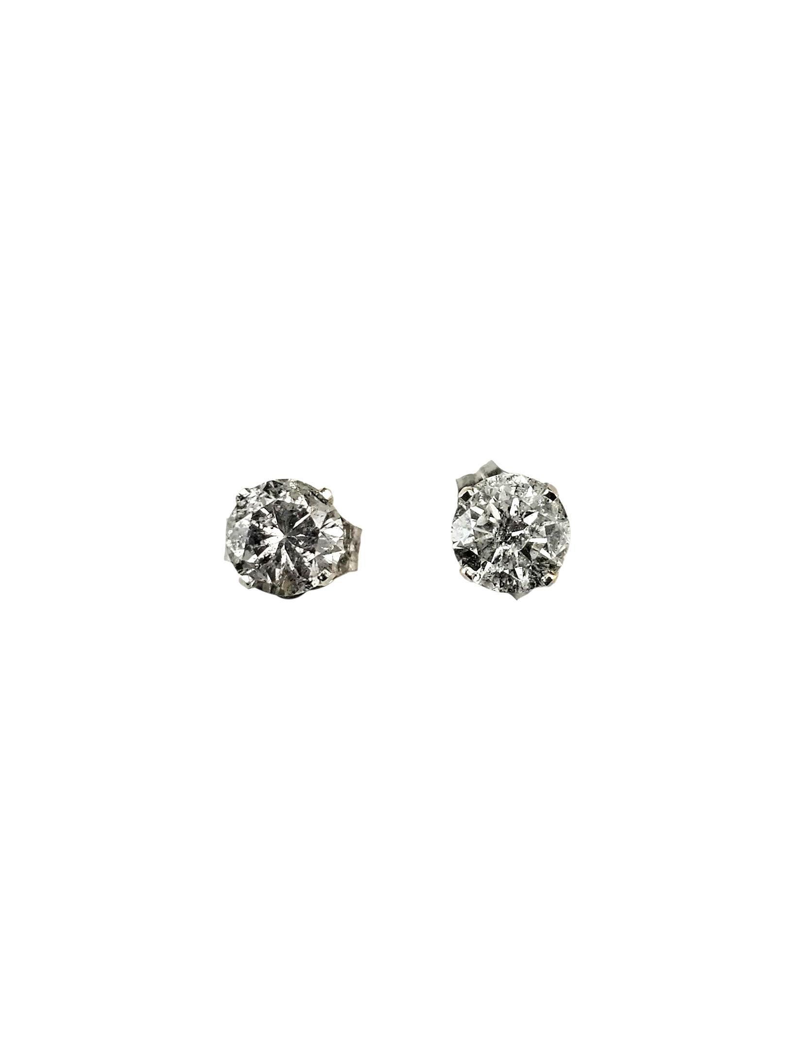 Orecchini con diamante in oro bianco 14K #23464
