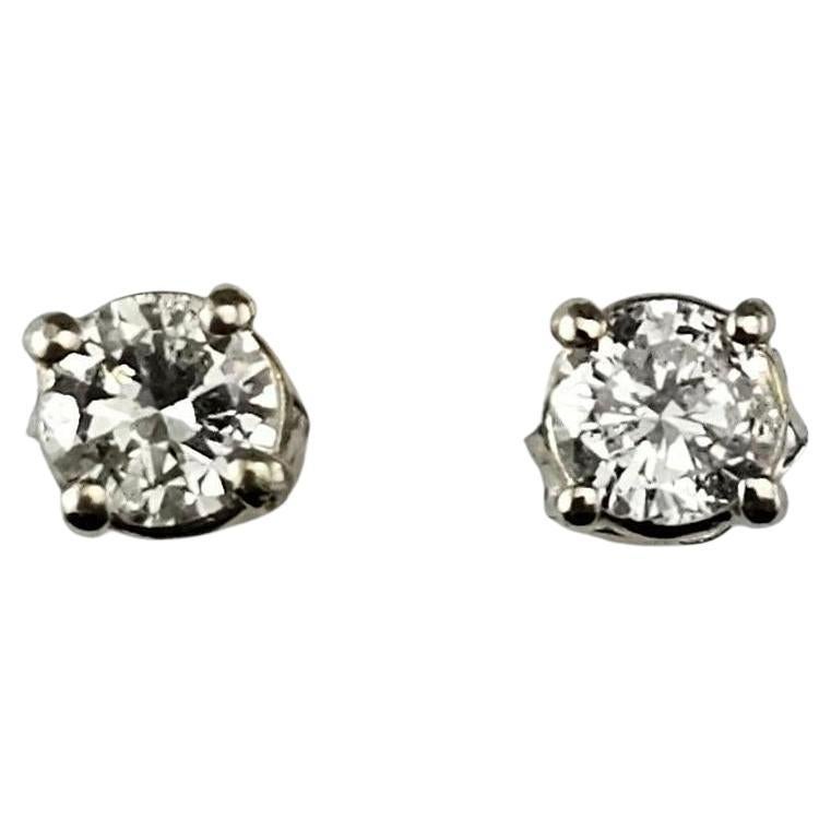 Orecchini con diamante in oro bianco 14K #23946