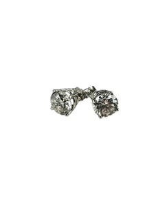 Pendientes de oro blanco de 14 quilates con diamantes #24934