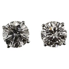 Pendientes de oro blanco de 14 quilates con diamantes #24934